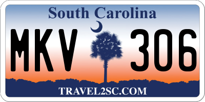SC license plate MKV306