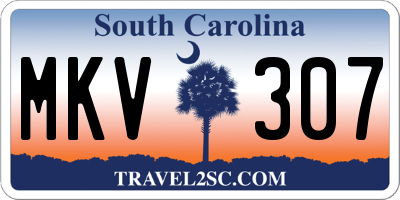 SC license plate MKV307