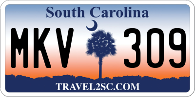 SC license plate MKV309