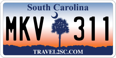 SC license plate MKV311