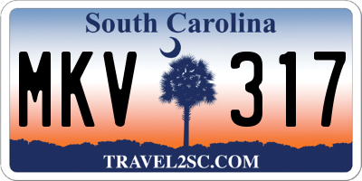 SC license plate MKV317