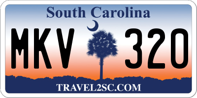 SC license plate MKV320