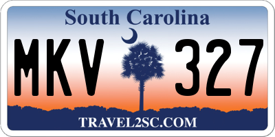 SC license plate MKV327