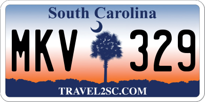 SC license plate MKV329