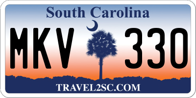 SC license plate MKV330