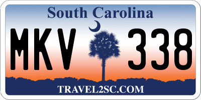 SC license plate MKV338