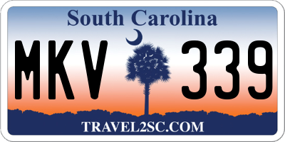 SC license plate MKV339