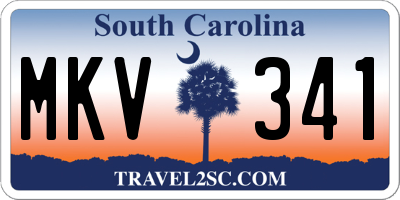 SC license plate MKV341
