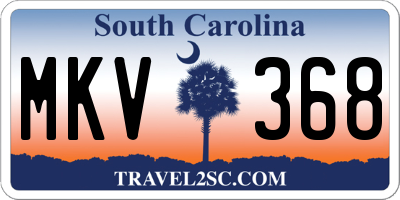SC license plate MKV368