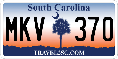 SC license plate MKV370