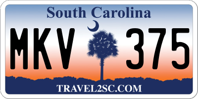 SC license plate MKV375
