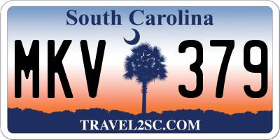 SC license plate MKV379