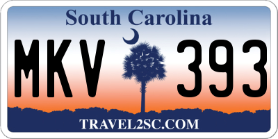 SC license plate MKV393