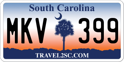 SC license plate MKV399