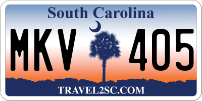 SC license plate MKV405
