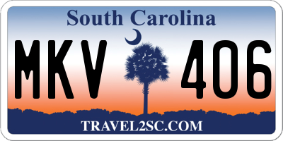 SC license plate MKV406