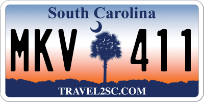 SC license plate MKV411
