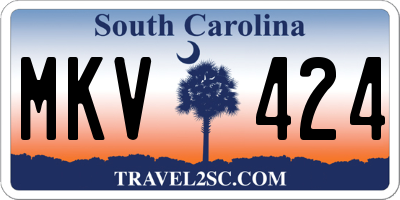 SC license plate MKV424