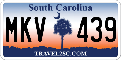 SC license plate MKV439