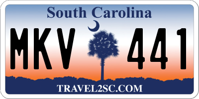 SC license plate MKV441