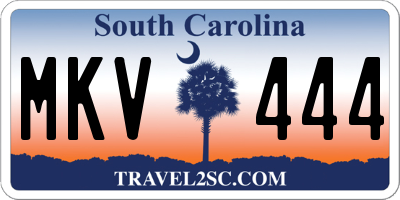 SC license plate MKV444