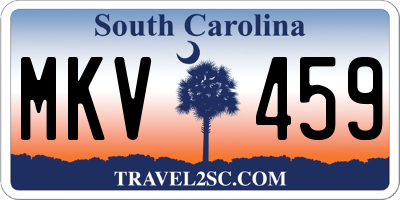 SC license plate MKV459