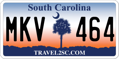 SC license plate MKV464
