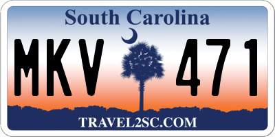 SC license plate MKV471