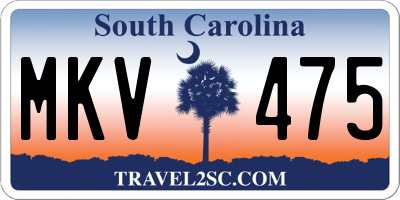 SC license plate MKV475