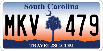 SC license plate MKV479