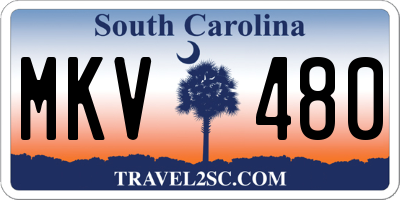 SC license plate MKV480