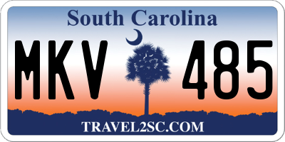 SC license plate MKV485