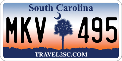 SC license plate MKV495