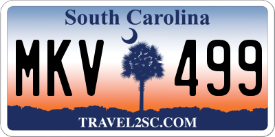 SC license plate MKV499
