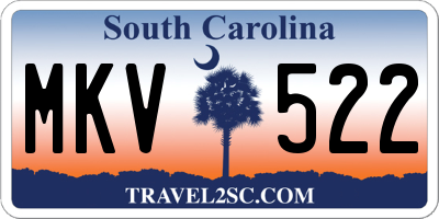 SC license plate MKV522