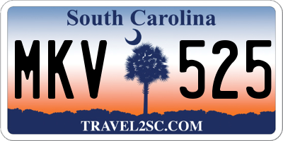 SC license plate MKV525