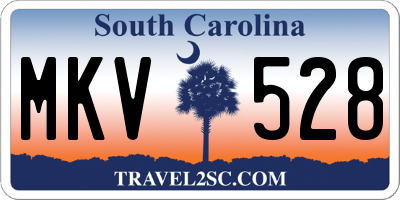 SC license plate MKV528