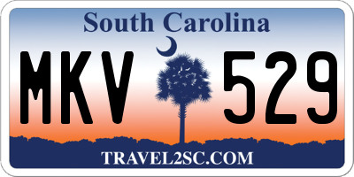 SC license plate MKV529