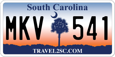 SC license plate MKV541