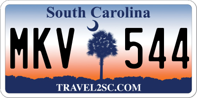 SC license plate MKV544