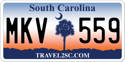 SC license plate MKV559