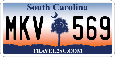 SC license plate MKV569