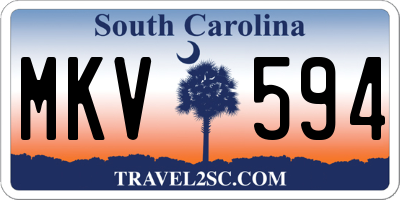 SC license plate MKV594