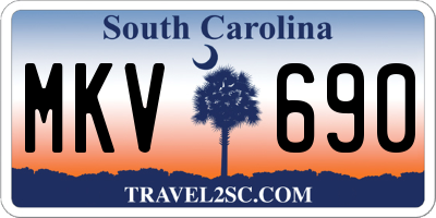 SC license plate MKV690