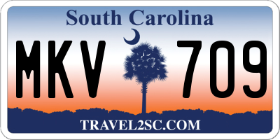 SC license plate MKV709