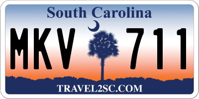 SC license plate MKV711