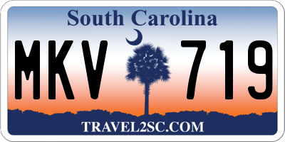 SC license plate MKV719