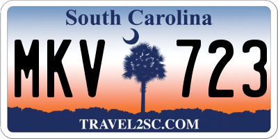 SC license plate MKV723