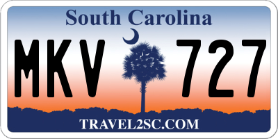 SC license plate MKV727