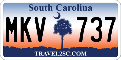 SC license plate MKV737